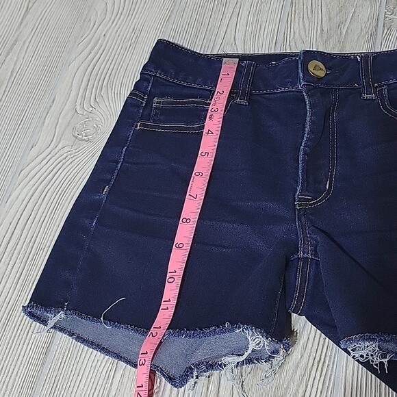 American Eagle Hi-Rise Shortie, Dark Wash Jean Shorts, Women's 4 - Picture 7 of 10